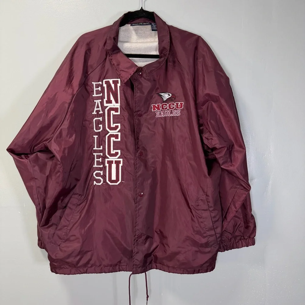 North Carolina Central Paradise Point NCCU Eagles Coaches Jacket Maroon Y2K‎ 3XL